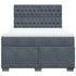 Box Spring Bed with Mattress Dark Grey Double Velvet