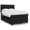 Box Spring Bed with Mattress Black Double Velvet