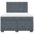 Box Spring Bed with Mattress Dark Grey Queen Velvet