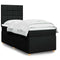 Box Spring Bed with Mattress Black King Single Fabric