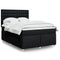 Box Spring Bed with Mattress Black Double Fabric