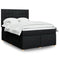 Box Spring Bed with Mattress Black Queen Fabric