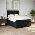 Box Spring Bed with Mattress Black Double Fabric