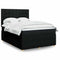 Box Spring Bed with Mattress Black Double Fabric