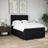 Box Spring Bed with Mattress Black Double Fabric