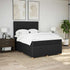 Box Spring Bed with Mattress Black Queen Fabric