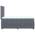 Box Spring Bed with Mattress Dark Grey King Single Velvet