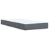 Box Spring Bed with Mattress Dark Grey King Single Velvet