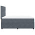 Box Spring Bed with Mattress Dark Grey Double Velvet