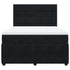 Box Spring Bed with Mattress Black Double Velvet