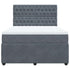 Box Spring Bed with Mattress Dark Grey Double Velvet