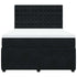 Box Spring Bed with Mattress Black Double Velvet