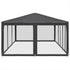 Party Tent with 10 Mesh Sidewalls Anthracite 6x4 m HDPE