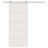 Barn Door White 90x208 cm Solid Wood Pine