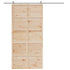 Barn Door 100x208 cm Solid Wood Pine