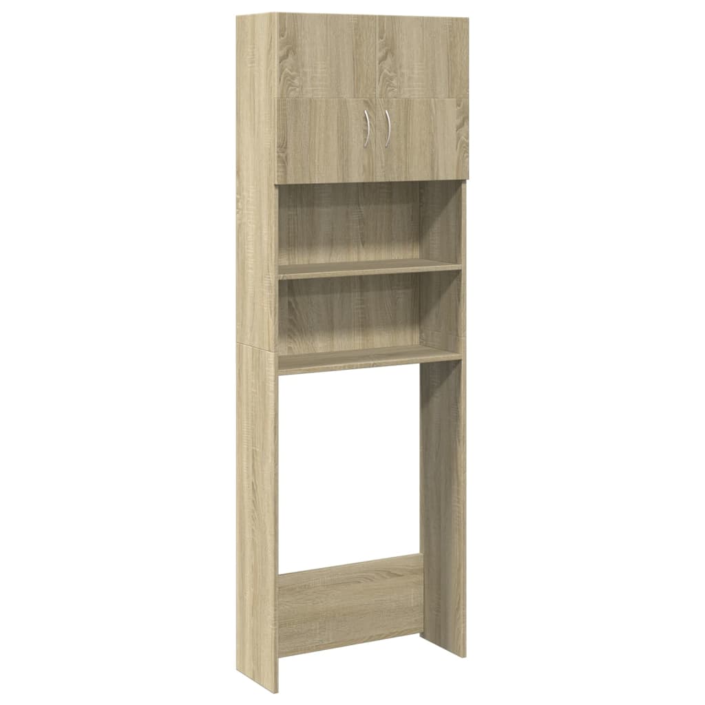 Washing Machine Cabinet Sonoma Oak 64x25.5x190 cm Engineered Wood