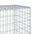 Gabion Basket with Cover 100x50x150 cm Galvanised Iron