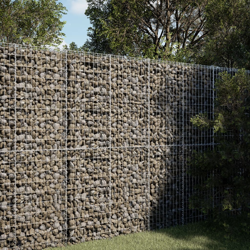 Gabion Basket with Cover 150x100x200 cm Galvanised Iron