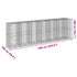 Gabion Basket with Cover 650x100x200 cm Galvanised Iron