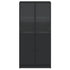 Highboard with Doors Black 68x37x142 cm Engineered Wood