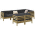 7 Piece Garden Sofa Set with Cushions Impregnated Wood Pine