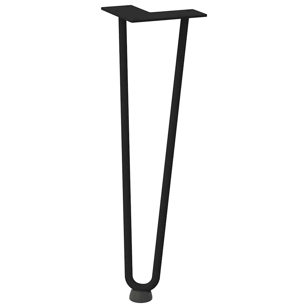 Hairpin Table Legs 4 pcs Black 42 cm Solid Steel