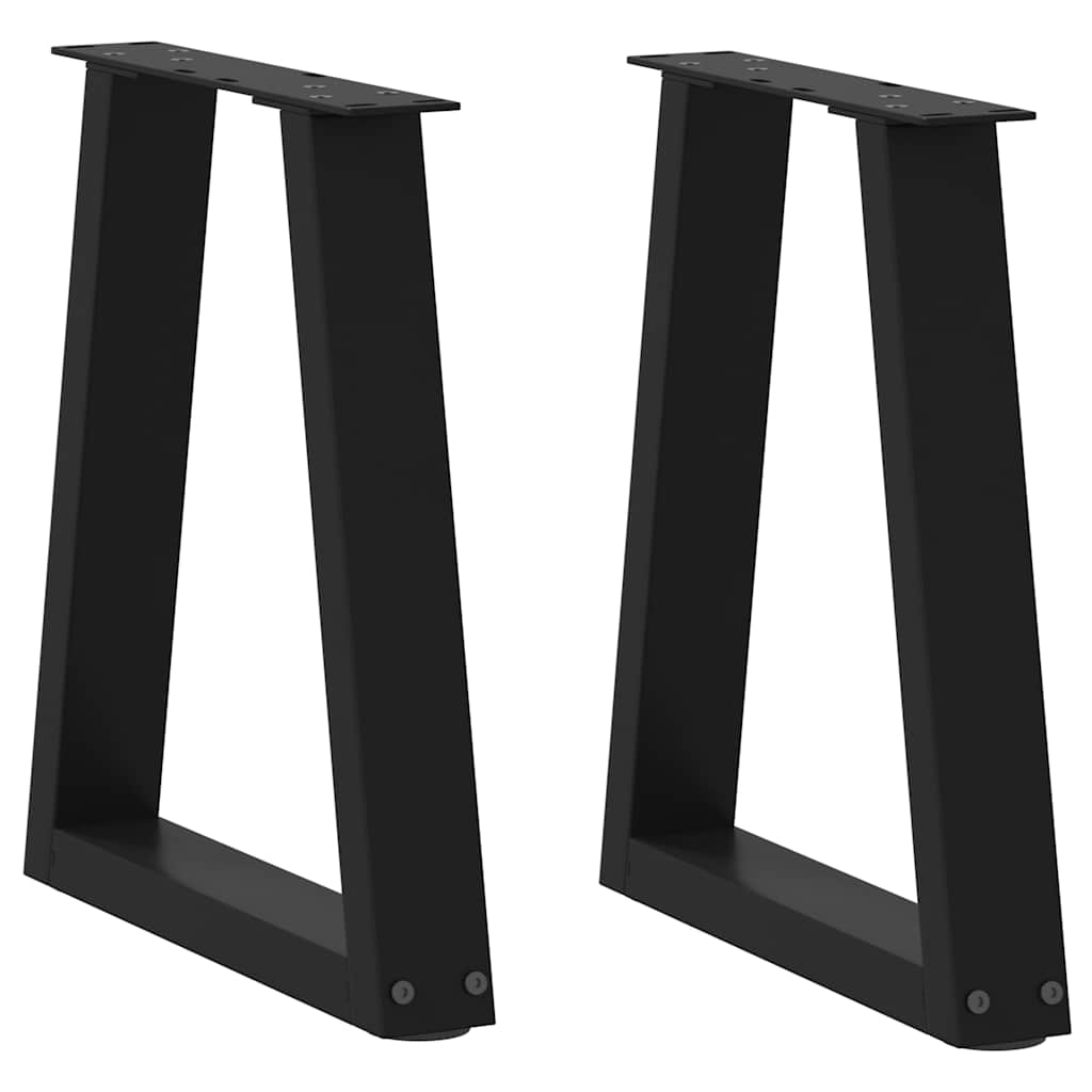 Dining Table Legs V-Shape 2 pcs Black 28x(42-43.3) cm Steel