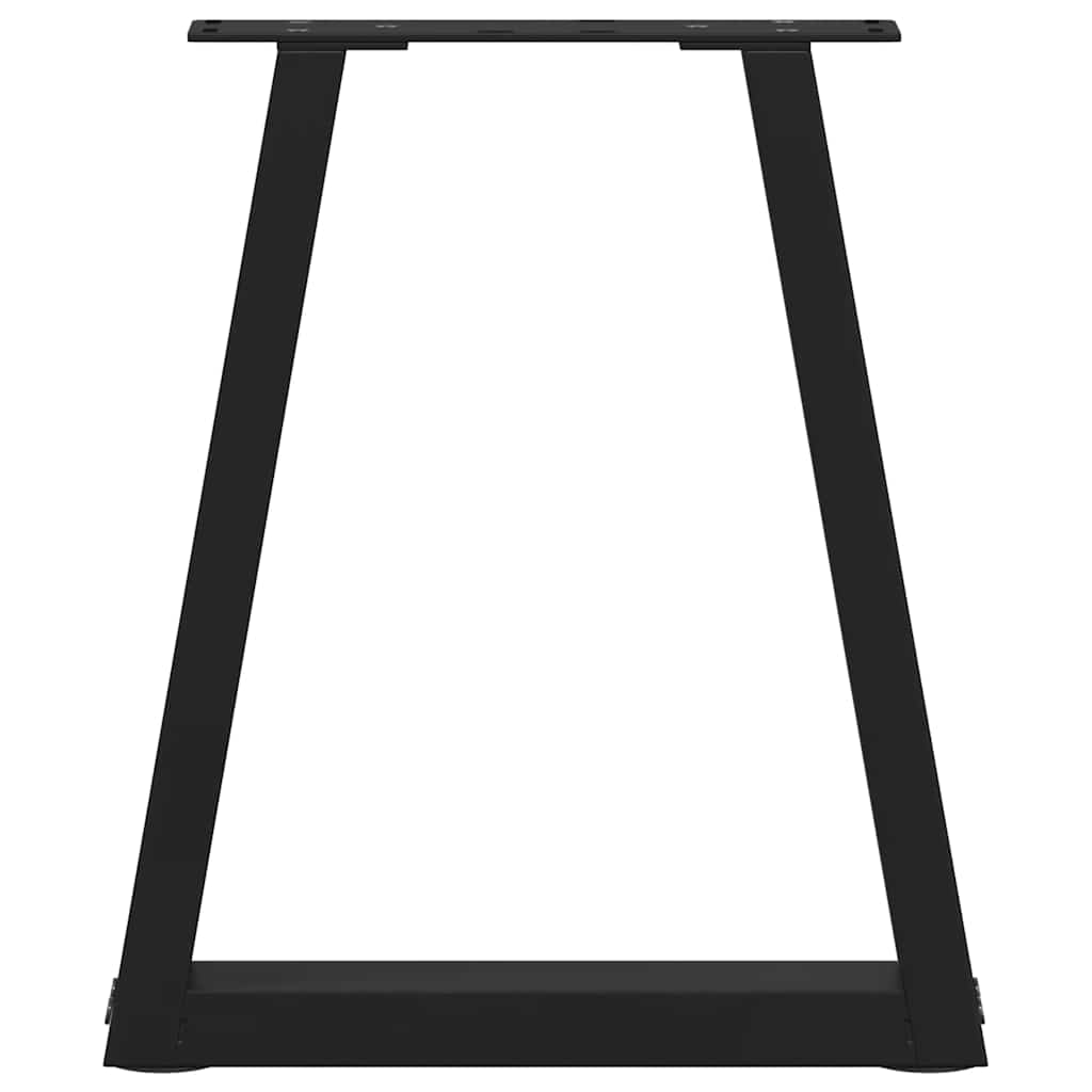 Dining Table Legs V-Shape 2 pcs Black 28x(42-43.3) cm Steel