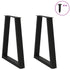 Coffee Table Legs V-Shape 2 pcs Black 50x(72-73) cm Steel