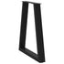 Coffee Table Legs V-Shape 2 pcs Black 50x(72-73) cm Steel