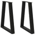 Coffee Table Legs V-Shape 2 pcs Black 60x(72-73) cm Steel