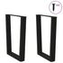 Dining Table Legs V-Shape 2 pcs Black 60x(72-73.3) cm Steel