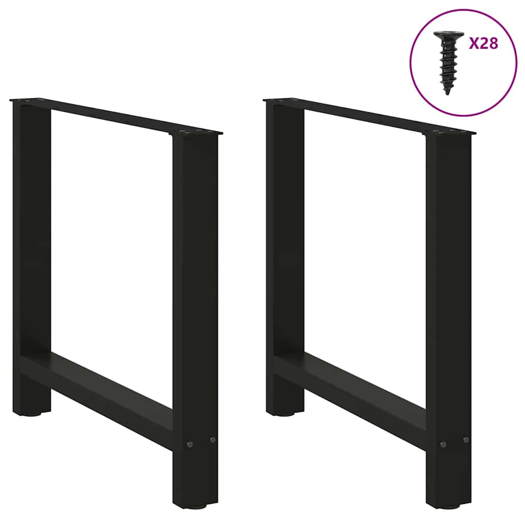 Coffee Table Legs Black 2 pcs 80x(72-73) cm Steel