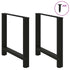 Coffee Table Legs Black 2 pcs 80x(72-73) cm Steel