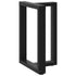 Dining Table Legs T-Shaped 2 pcs Black 60x35x(72-73) cm Steel