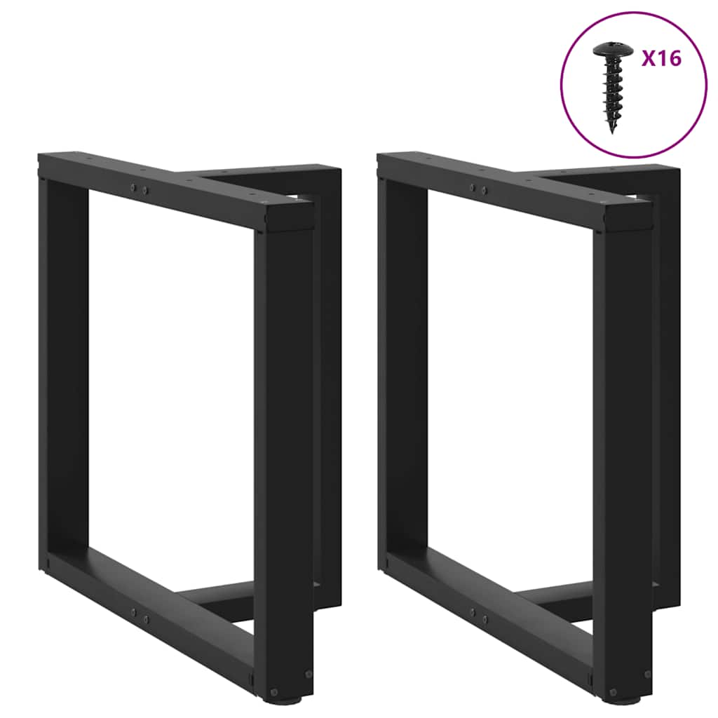 Dining Table Legs T-Shaped 2 pcs Black 70x35x(72-73) cm Steel