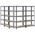 5-Layer Storage Shelves 4 pcs Anthracite Steel&Engineered Wood