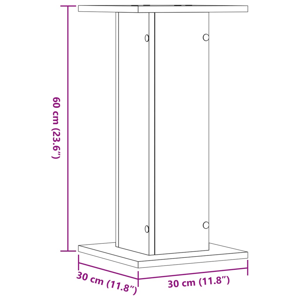 Plant Stands 2 pcs White 30x30x60 cm Engineered Wood