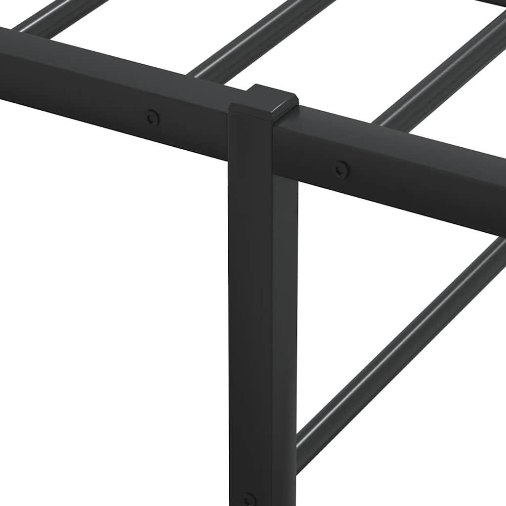 Bed Frame without Mattress Black 92x187 cm Single Metal