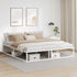 Bed Frame without Mattress White 183x203 cm King Metal