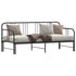 Daybed with Trundle without Mattress Black 92x187 cm Single Metal