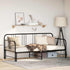 Daybed with Trundle without Mattress Black 92x187 cm Single Metal