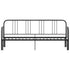 Daybed with Trundle without Mattress Black 92x187 cm Single Metal