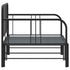 Daybed with Trundle without Mattress Black 92x187 cm Single Metal