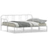 Daybed with Trundle without Mattress White 92x187 cm Single Metal