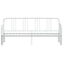 Daybed with Trundle without Mattress White 92x187 cm Single Metal