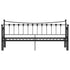 Daybed with Trundle without Mattress Black 92x187 cm Single Metal