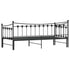 Daybed with Trundle without Mattress Black 92x187 cm Single Metal