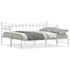 Daybed with Trundle without Mattress White 92x187 cm Single Metal