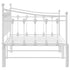 Daybed with Trundle without Mattress White 92x187 cm Single Metal